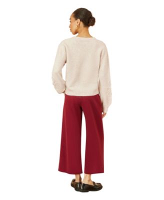 Women's Floral Applique Sweater