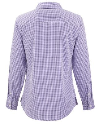 Women's Cutter and Buck Skyline Epic Confidence Recycled Gingham Long Sleeve Dress Shirt