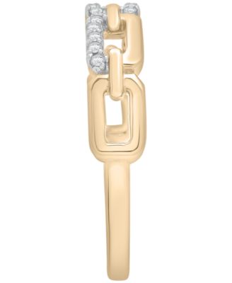 Diamond Linked Ring (1/10 ct. t.w.) in 10K Yellow Gold, Created for Macy's