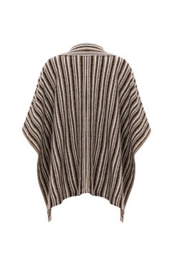 Women's Juniper Striped Wool Cape