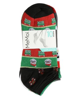 Women's 10 Pair Pack Holiday Low Cut Socks