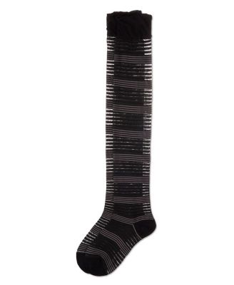 Women's Variegated Sheer Stripe Over The Knee Socks