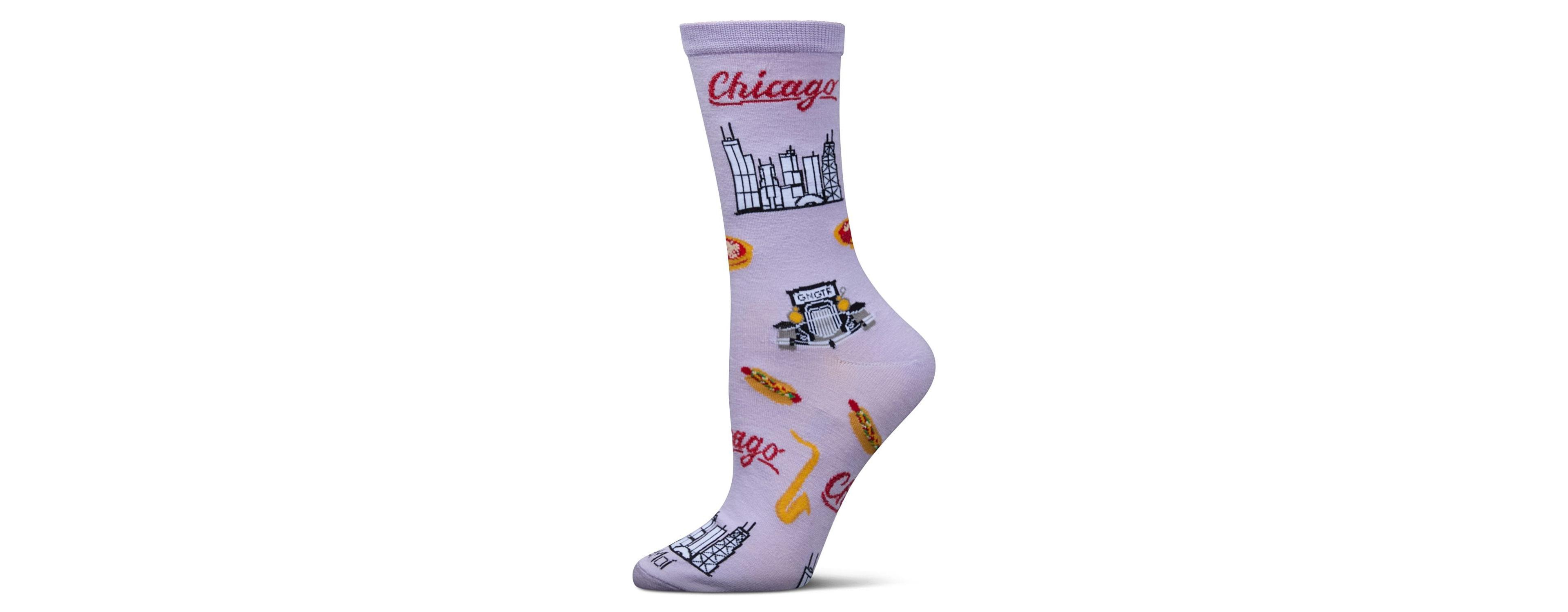MeMoi Women's Chicago Rayon From Crew Socks