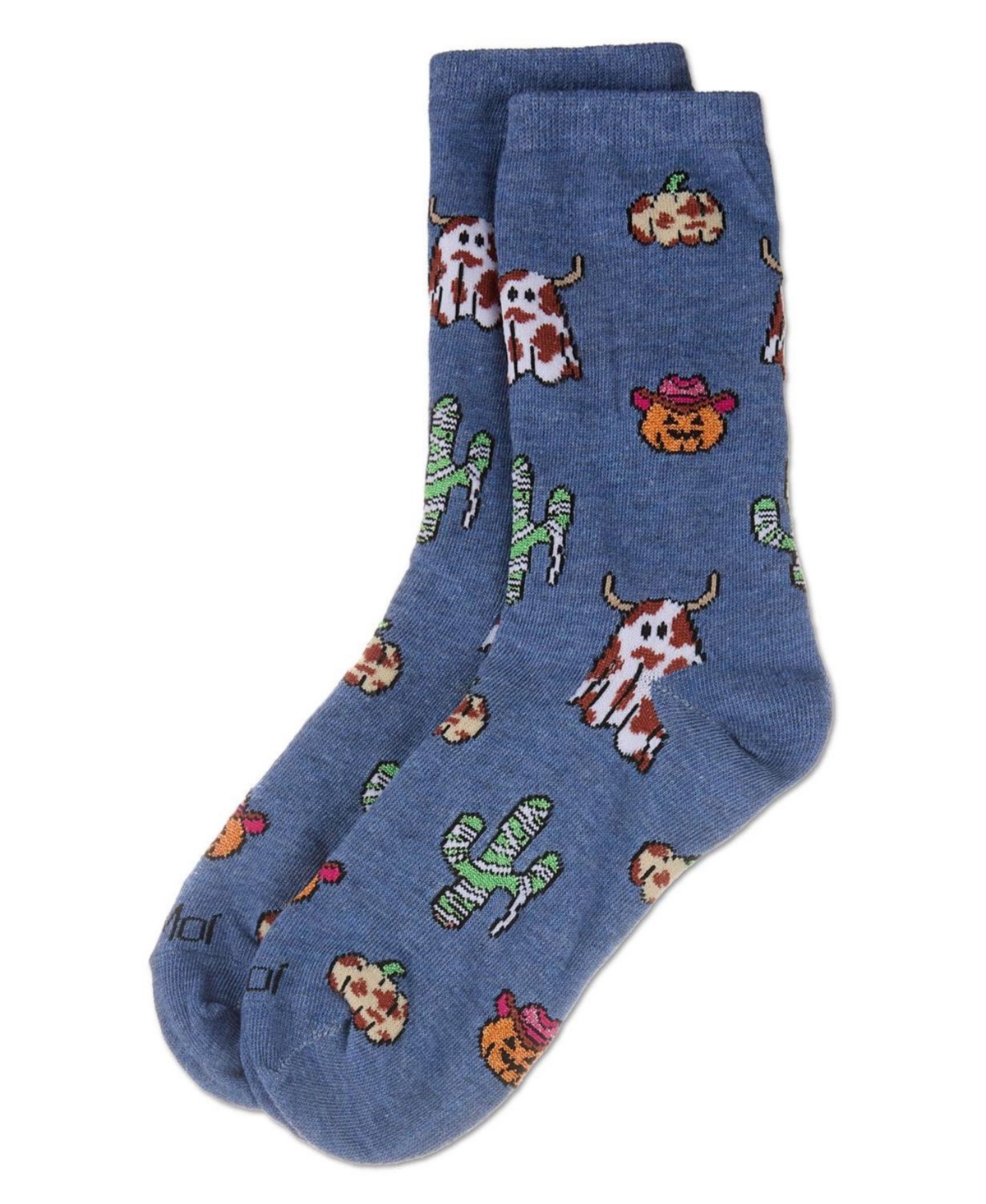 MeMoi Women's Spooky Western Holiday Crew Socks