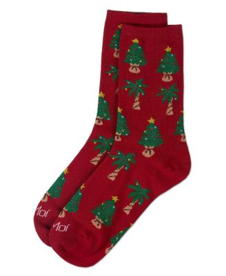 Women's Tree Paradise Holiday Crew Socks