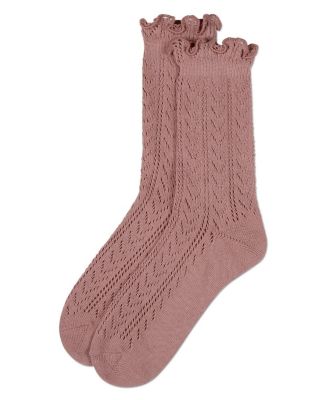 Women's Ruffle Pointelle Crew Socks