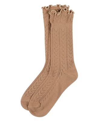 Women's Ruffle Pointelle Crew Socks