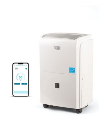 BLACK+DECKER Portable Dehumidifier with Built-in Pump, Smart Home 50 Pint Dehumidifier with Wifi & Alexa