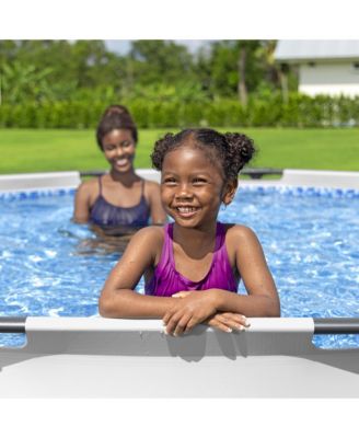 Steel Pro MAX 12 Foot by 30 Inch Above Ground Swimming Pool Set, Gray