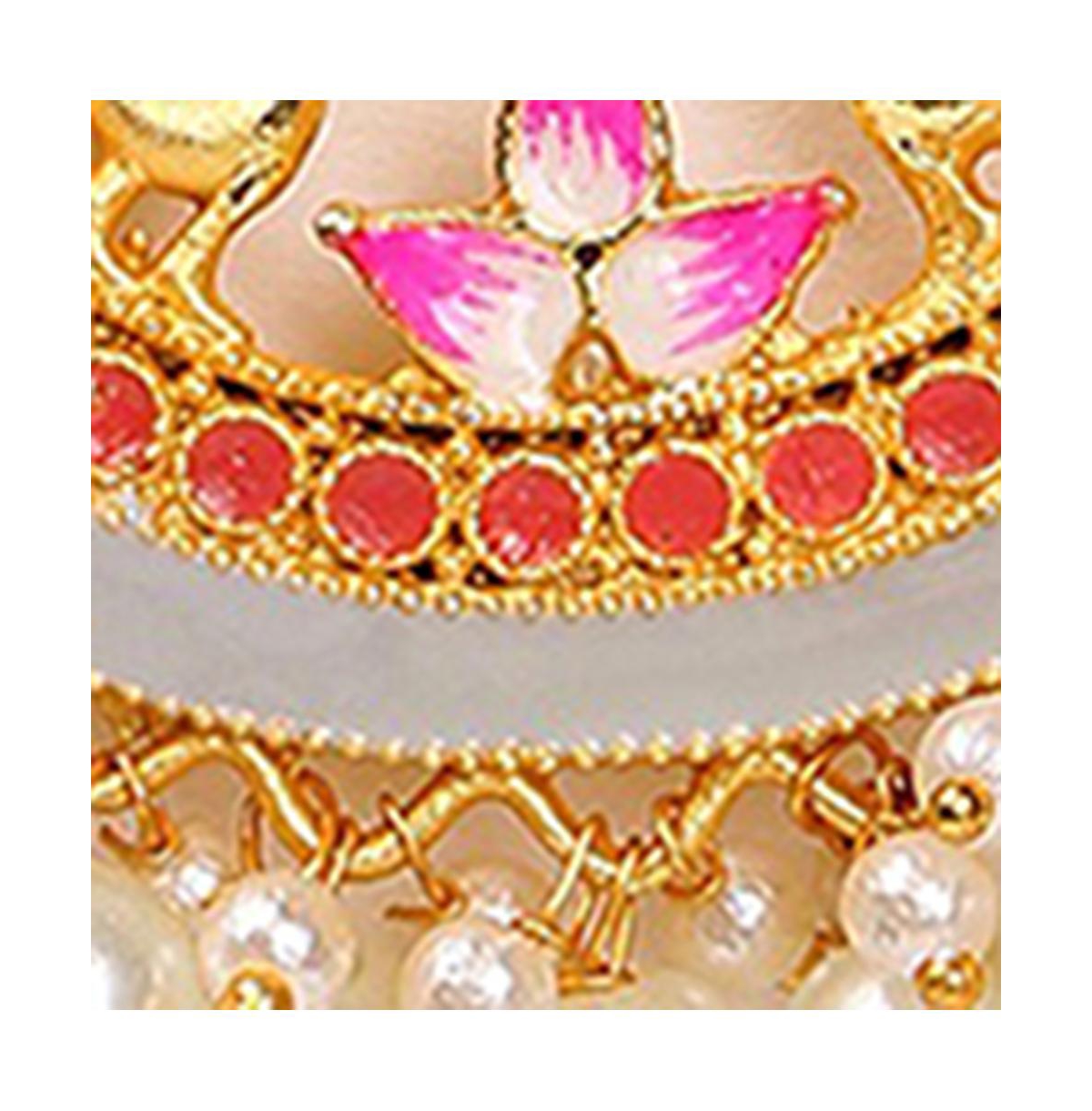 Sohi Women's Gold-plated Stone Hoop Earrings In Gold