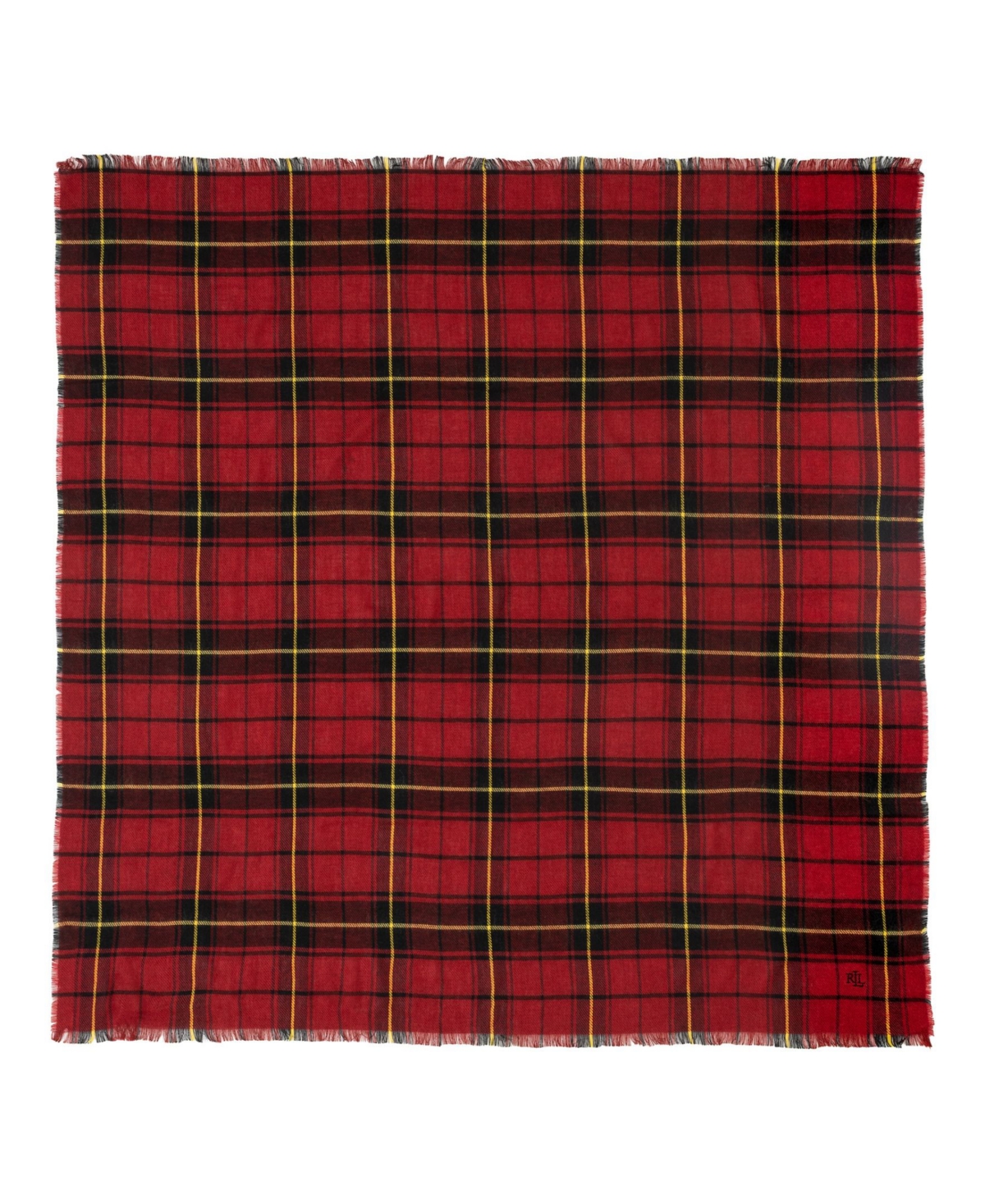 Ralph Lauren Lightweight Square Scarf In Red