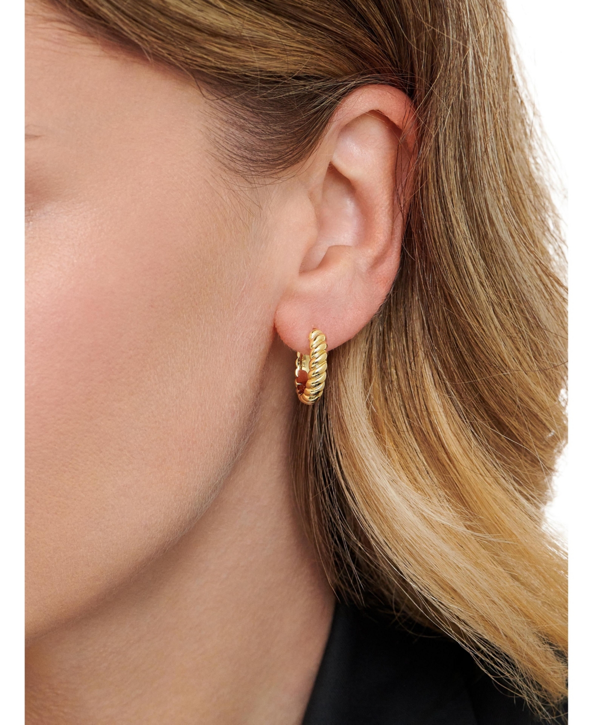 Devata Rope Hoop Earrings in Gold Plated Sterling Silver