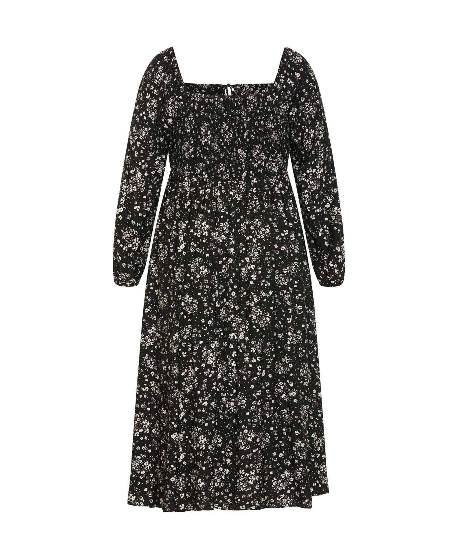 Plus Size Abbigail Long Sleeve Print Maxi Dress