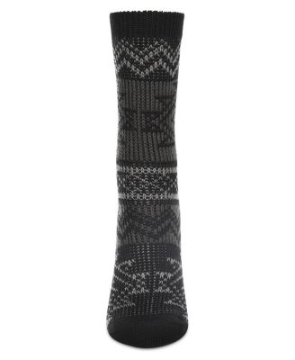 Women's Diamond Line Fashion Soft-Fit Crew Sock