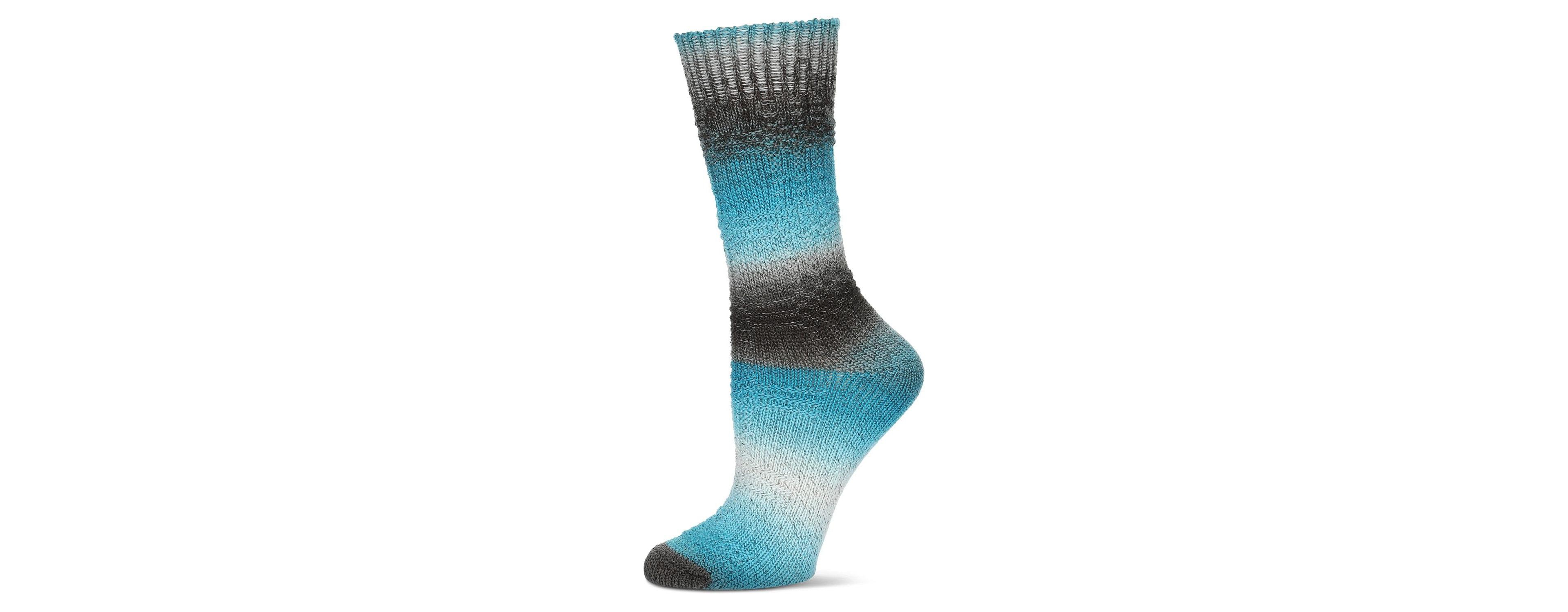 MeMoi Women's Gradient Stripe Soft and Warm Crew Sock
