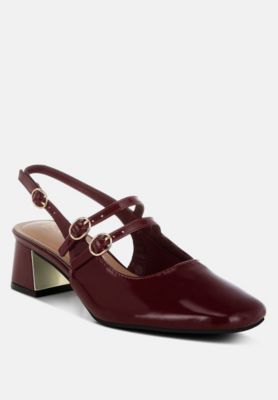 Womens Cananga Block Heel Slingback Sandals