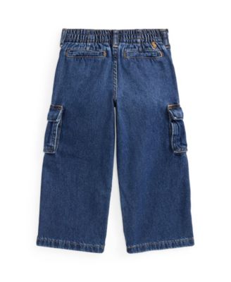 Girls' 2T-6X Wide Leg Cargo Jeans
