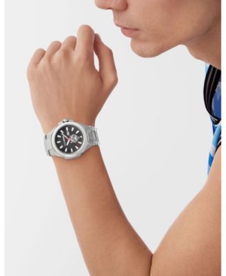 Men's Tigermaster 3 Hand Date Quartz Stainless Steel Bracelet Watch 47mm