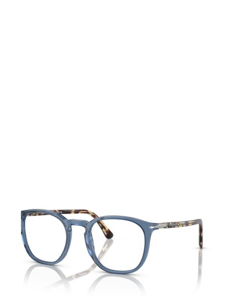 Очки Persol Unisex Panthos Plastic PO3318V Eyeglasses, цвет: Прозрачный тёмно-синий