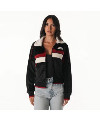 The Wild Collective - Women's Black Arizona Cardinals Velvet Corduroy Jacket