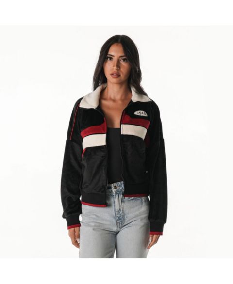 Женские куртки The Wild Collective Women's Black Arizona Cardinals Velvet Corduroy Jacket