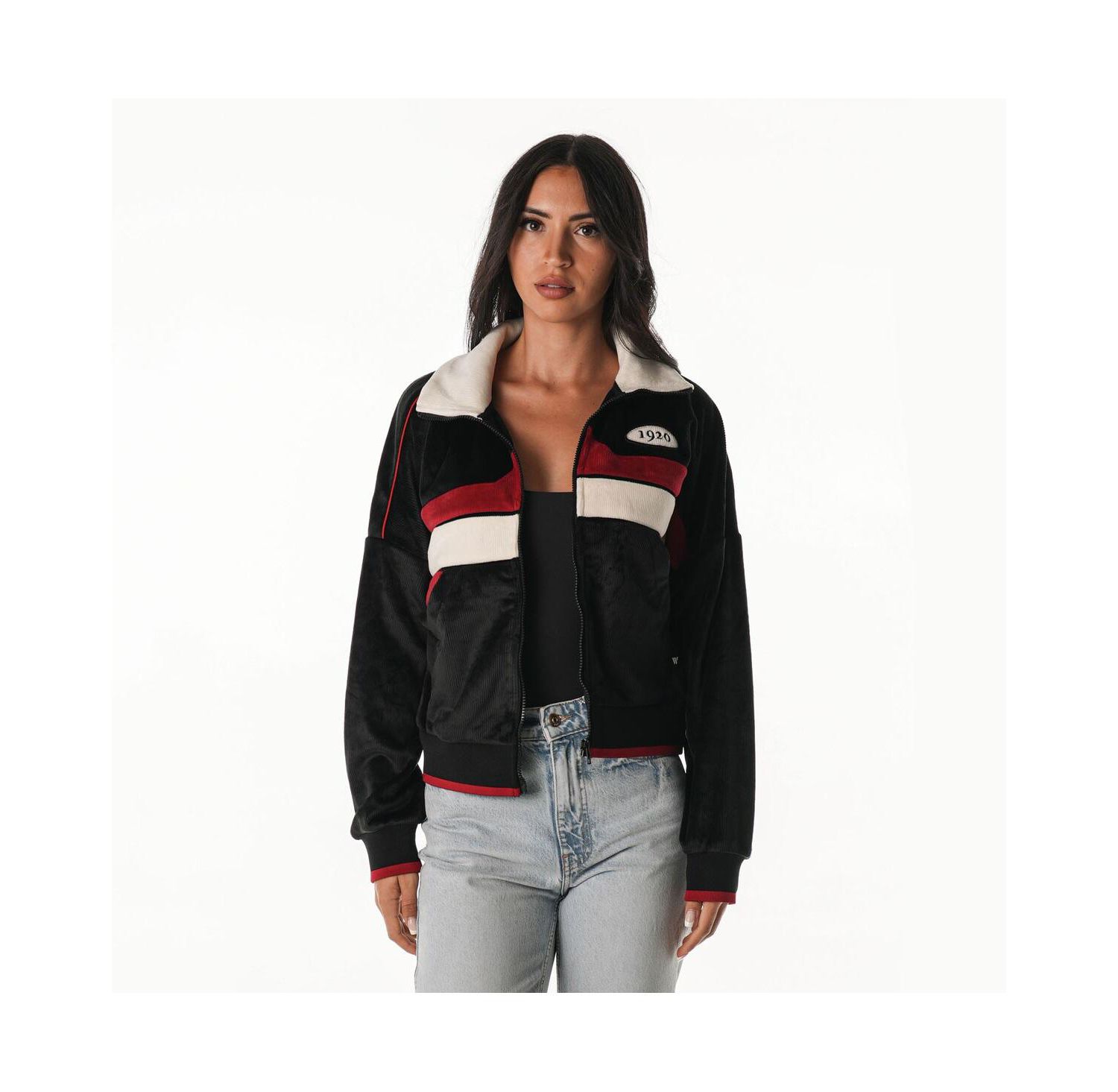 Women's Black Arizona Cardinals Velvet Corduroy Jacket