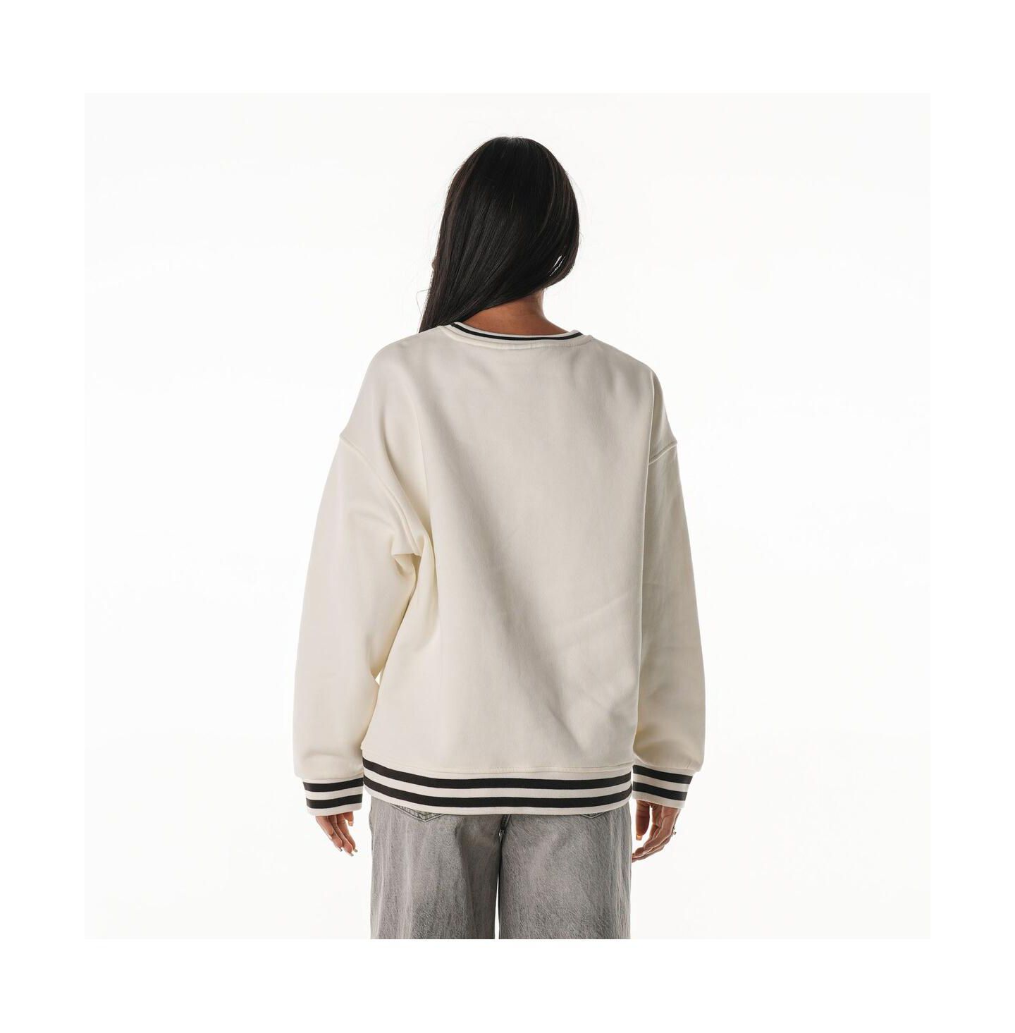 Женская толстовка The Wild Collective Cream Cleveland Browns Oversized Vintage French Terry — фото 2