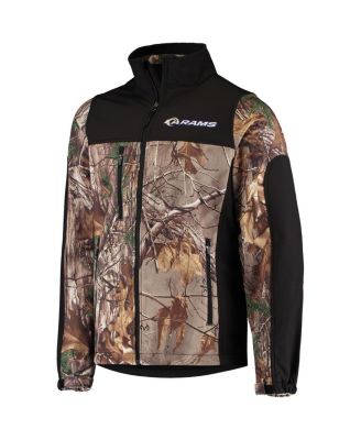 Men's Real Tree Camo/Black Los Angeles Rams Circle Hunter Softshell Full-Zip Jacket