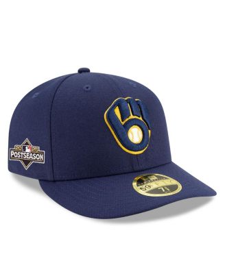 New Era - Men's Navy Milwaukee Brewers 2025 MLB Postseason Side Patch Low 59FIFTY Fitted Hat