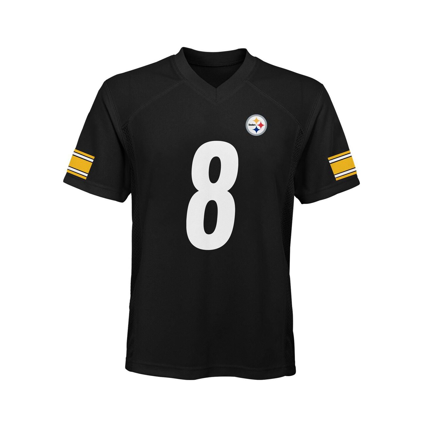 Детский топ Outerstuff Aaron Rodgers Black Pittsburgh Steelers Replica Player Jersey — фото 3