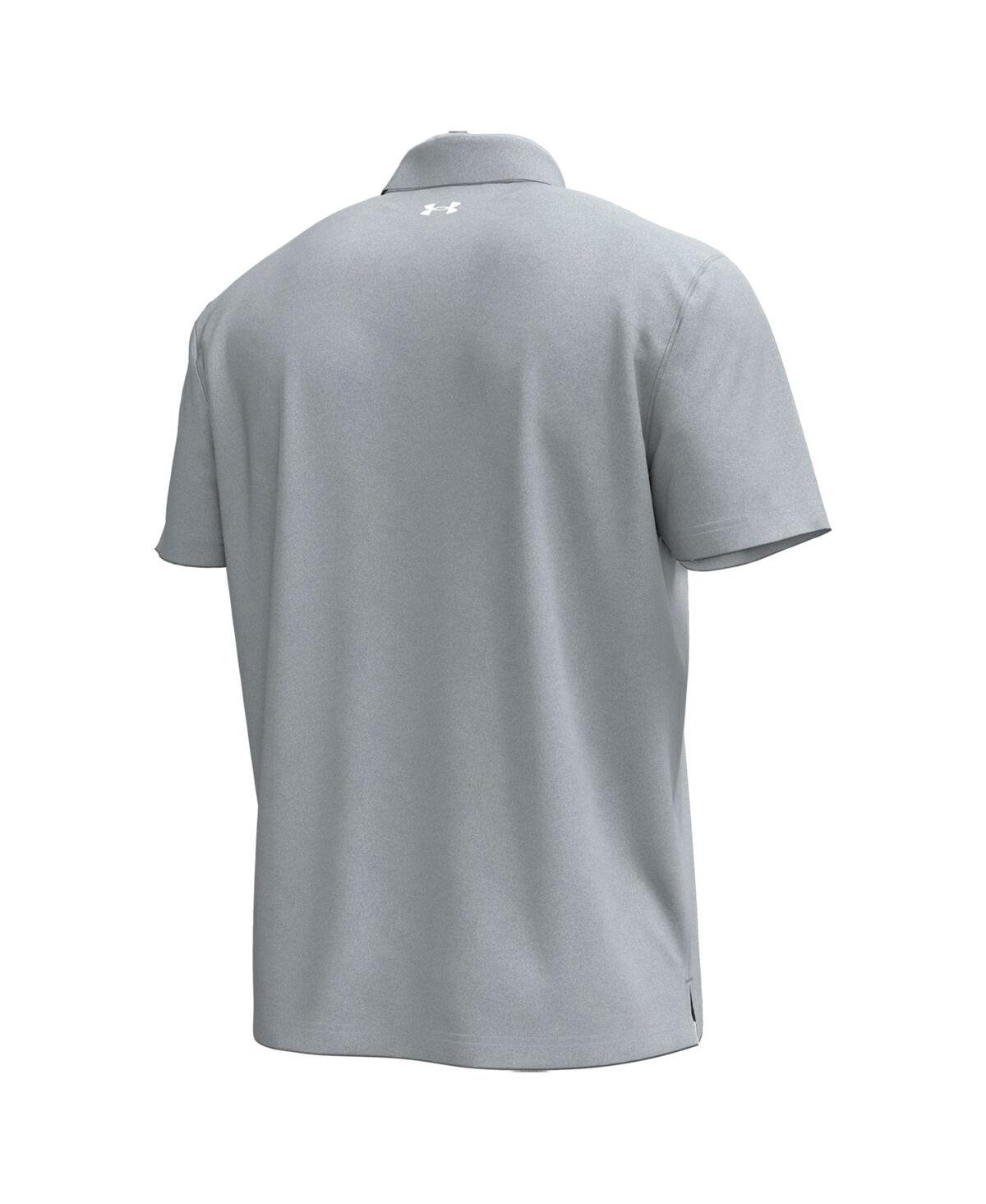 Under Armour Men's Gray Notre Dame Fighting Irish Sporting Leprechaun Icon Polo Shirt In Gray