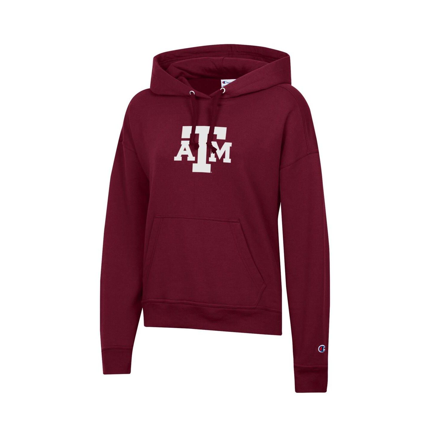 Женское худи Champion Maroon Texas A&M Aggies Powerblend Fleece — фото 3