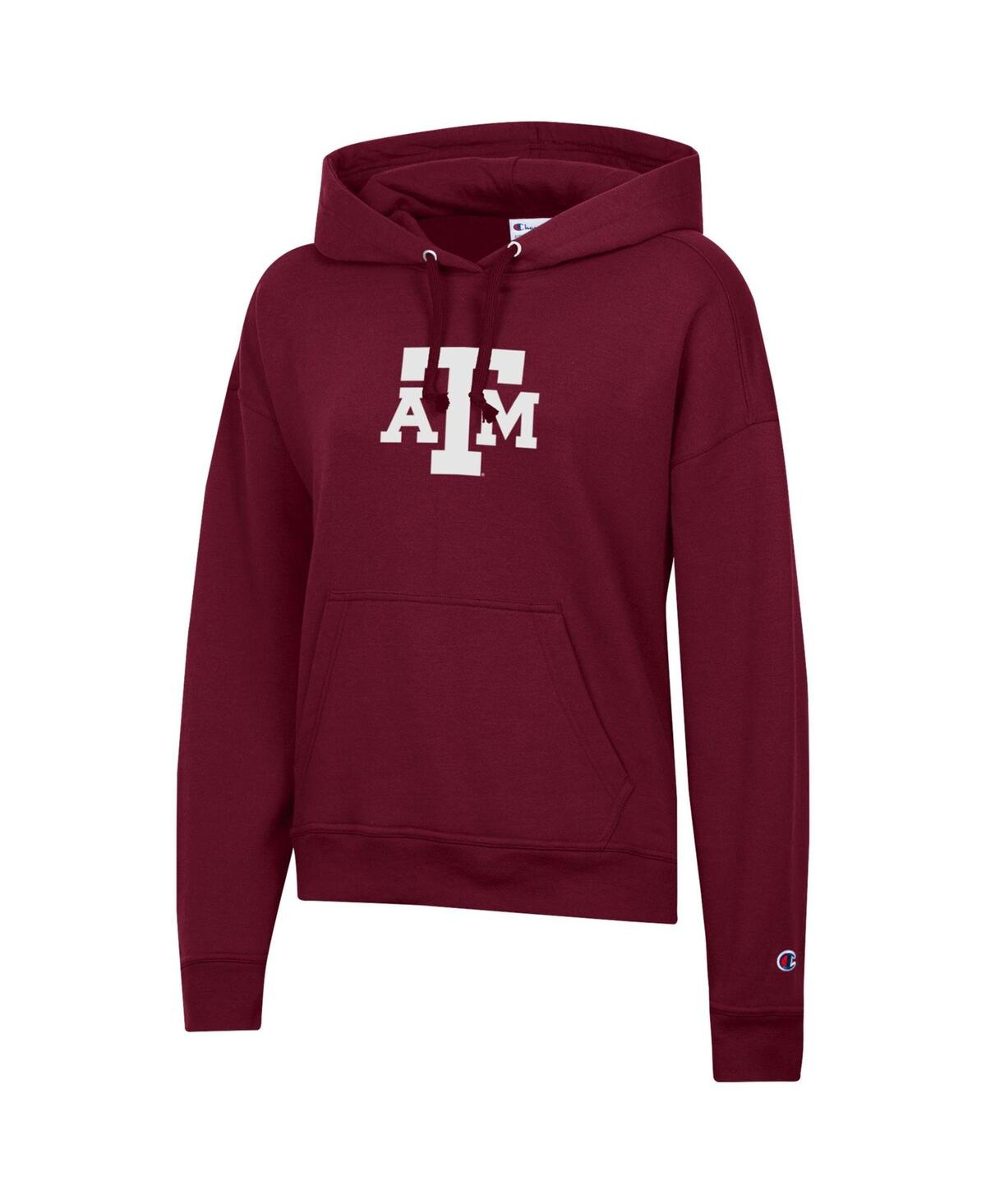 Champion Women's Maroon Texas A M Aggies Powerblend Fleece Hoodie In Burgundy