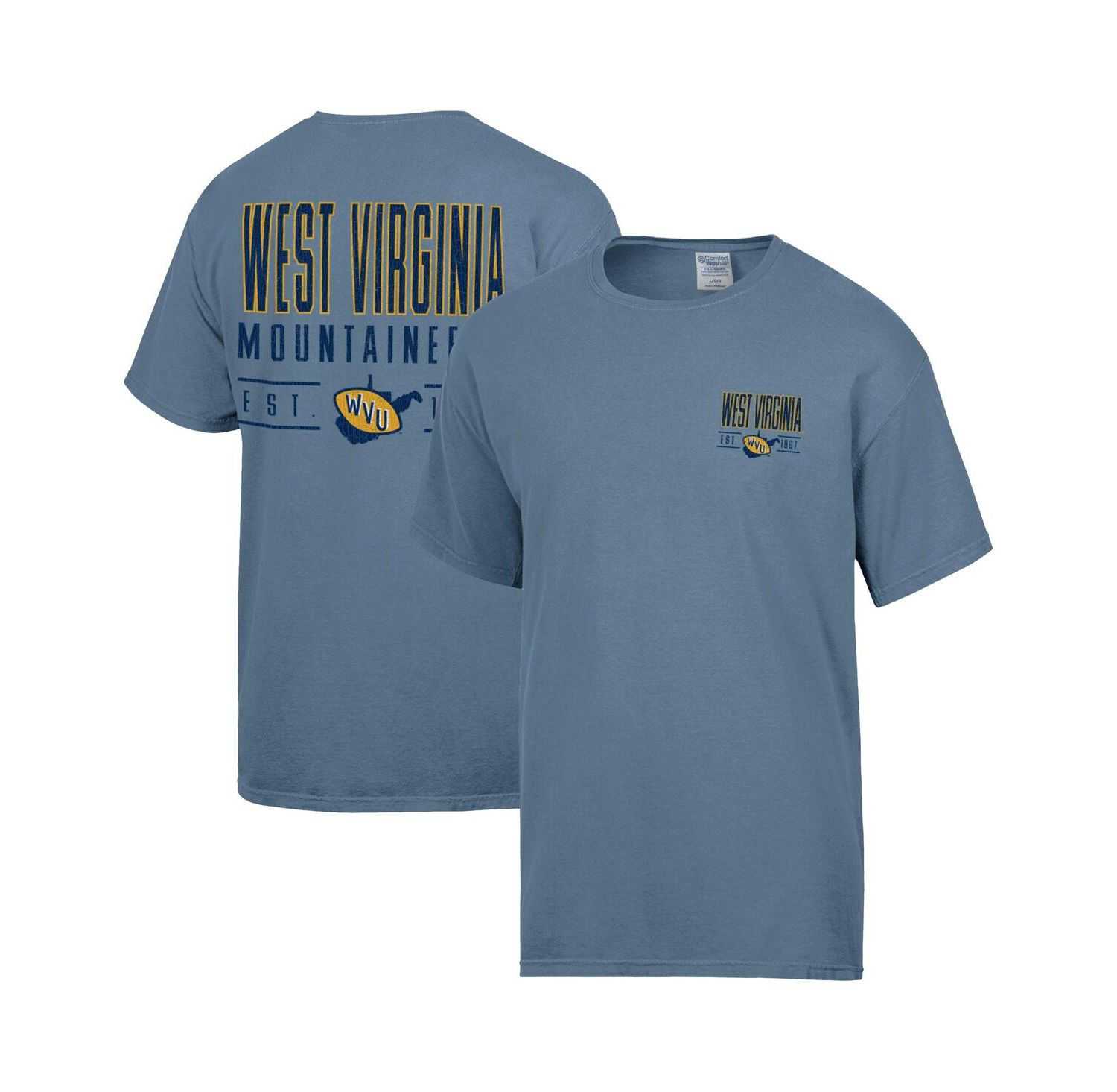 Men's Blue West Virginia Mountaineers Big Name T-Shirt