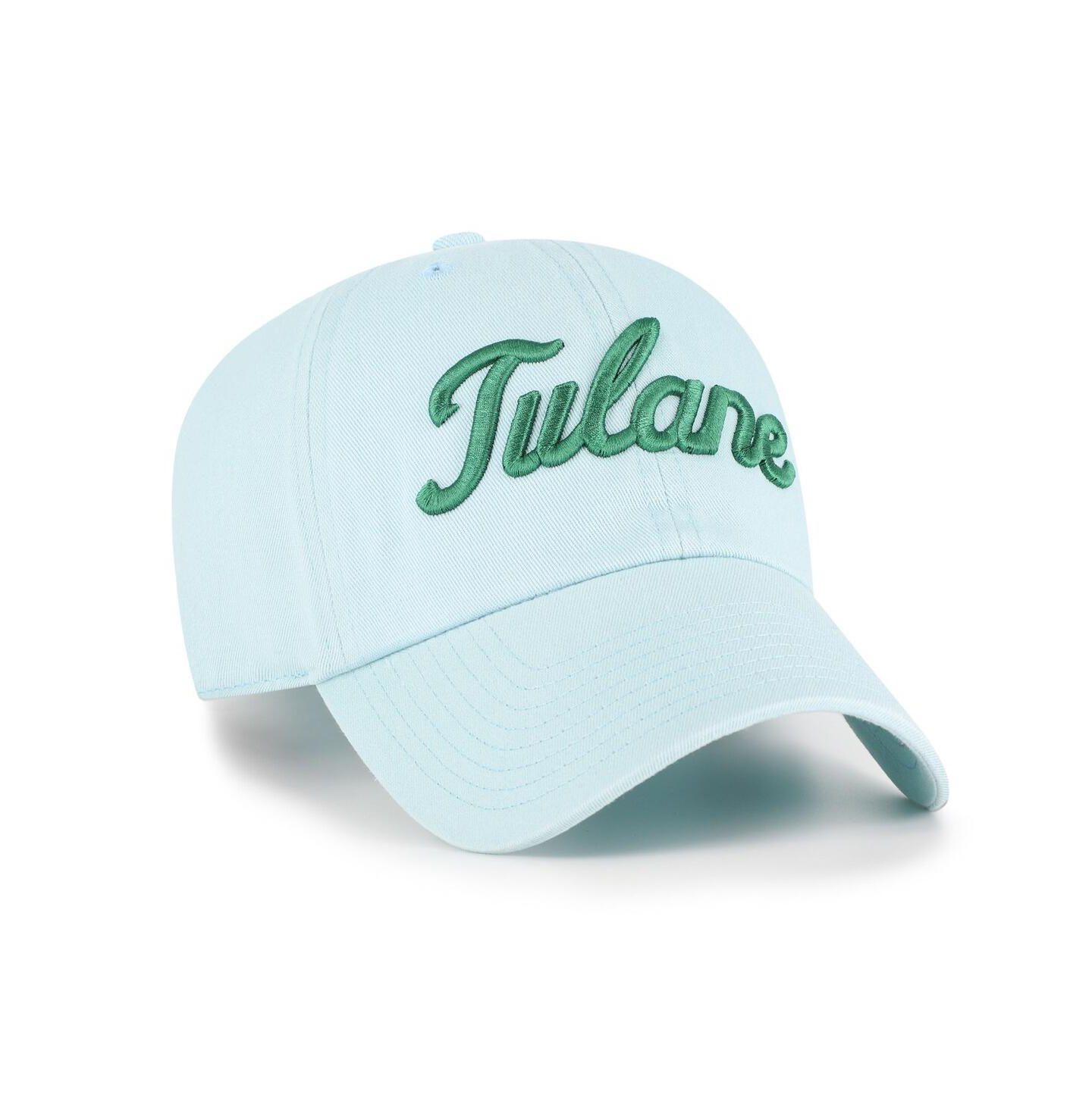 Мужская кепка '47 Brand Powder Blue Tulane Green Wave Vault Clean Up Adjustable Hat — фото 3