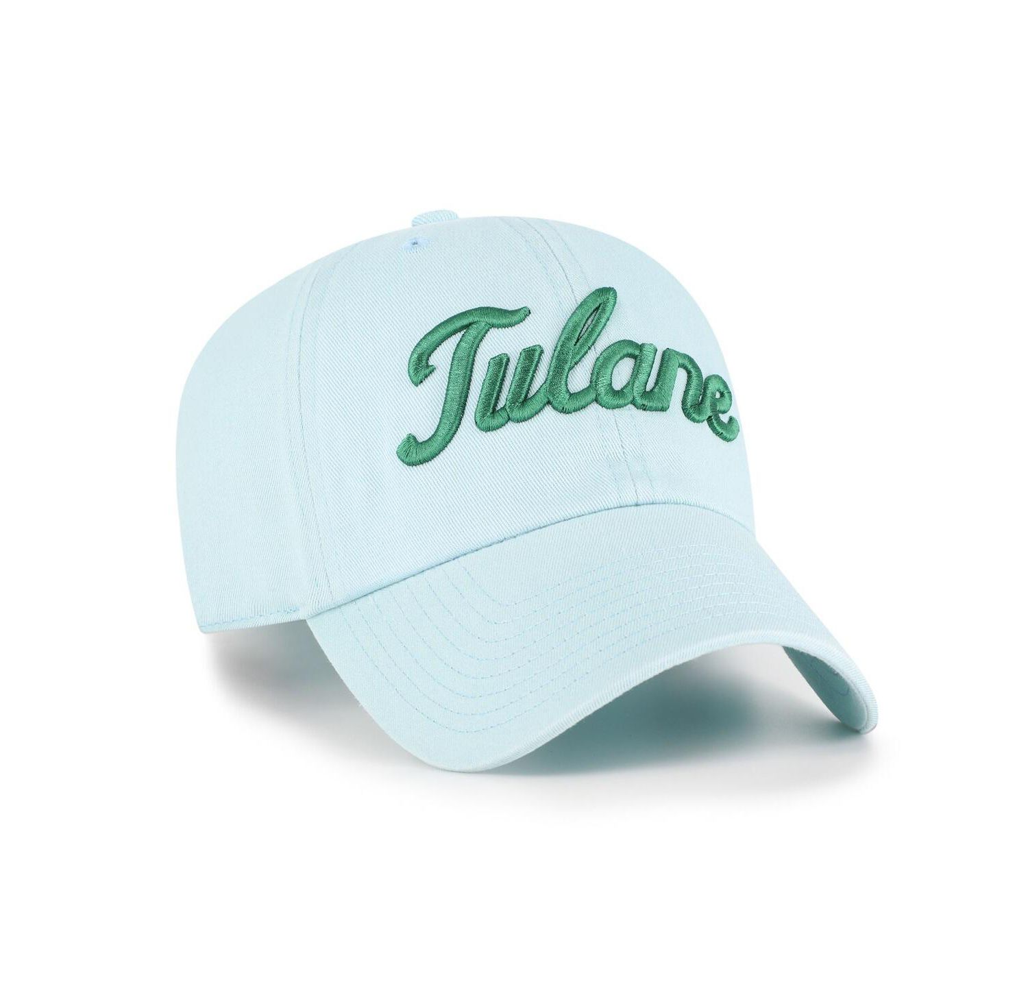 Men's Powder Blue Tulane Green Wave Vault Clean Up Adjustable Hat