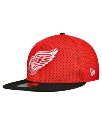 Men's Red/Black Detroit Red Wings Mesh Crown Two-Tone 59FIFTY Fitted Hat