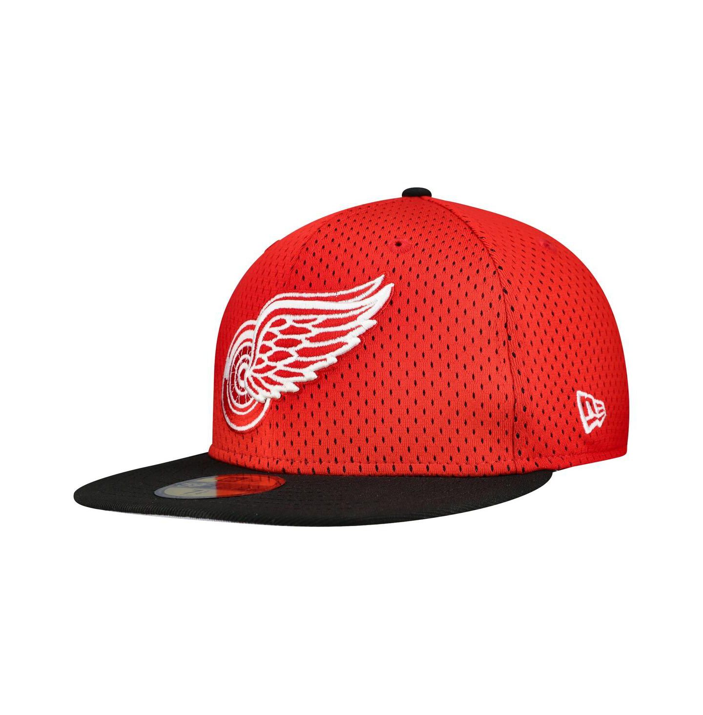 Мужская кепка New Era Red/Black Detroit Red Wings Mesh Crown Two-Tone 59FIFTY Fitted Hat — фото 3