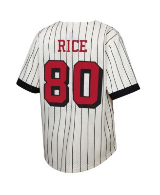 Big Boys and Girls Jerry Rice Cream San Francisco 49ers Retired Player Name Number Baseball Jersey