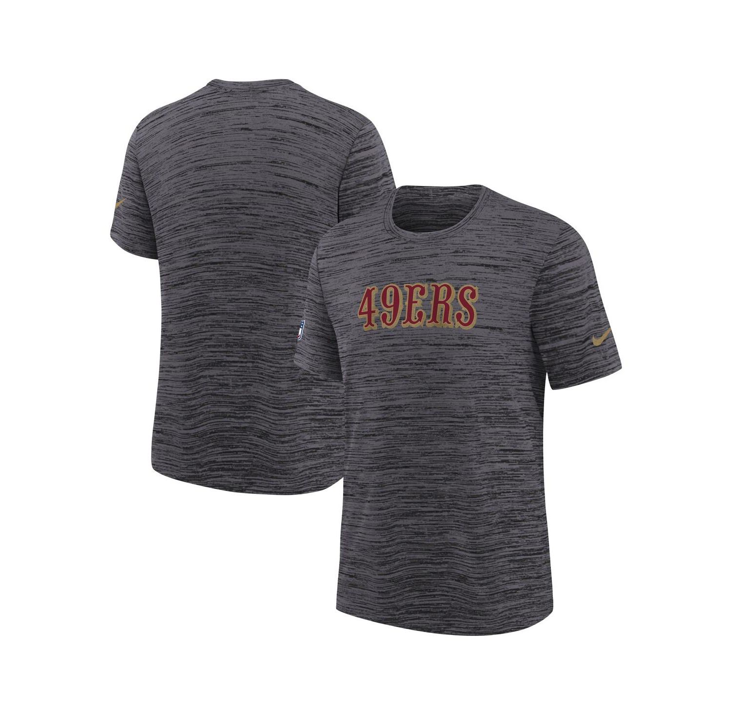 Big Boys and Girls Heather Black San Francisco 49ers 2025 Rivalries Collection Sideline Velocity Dri-FIT T-Shirt