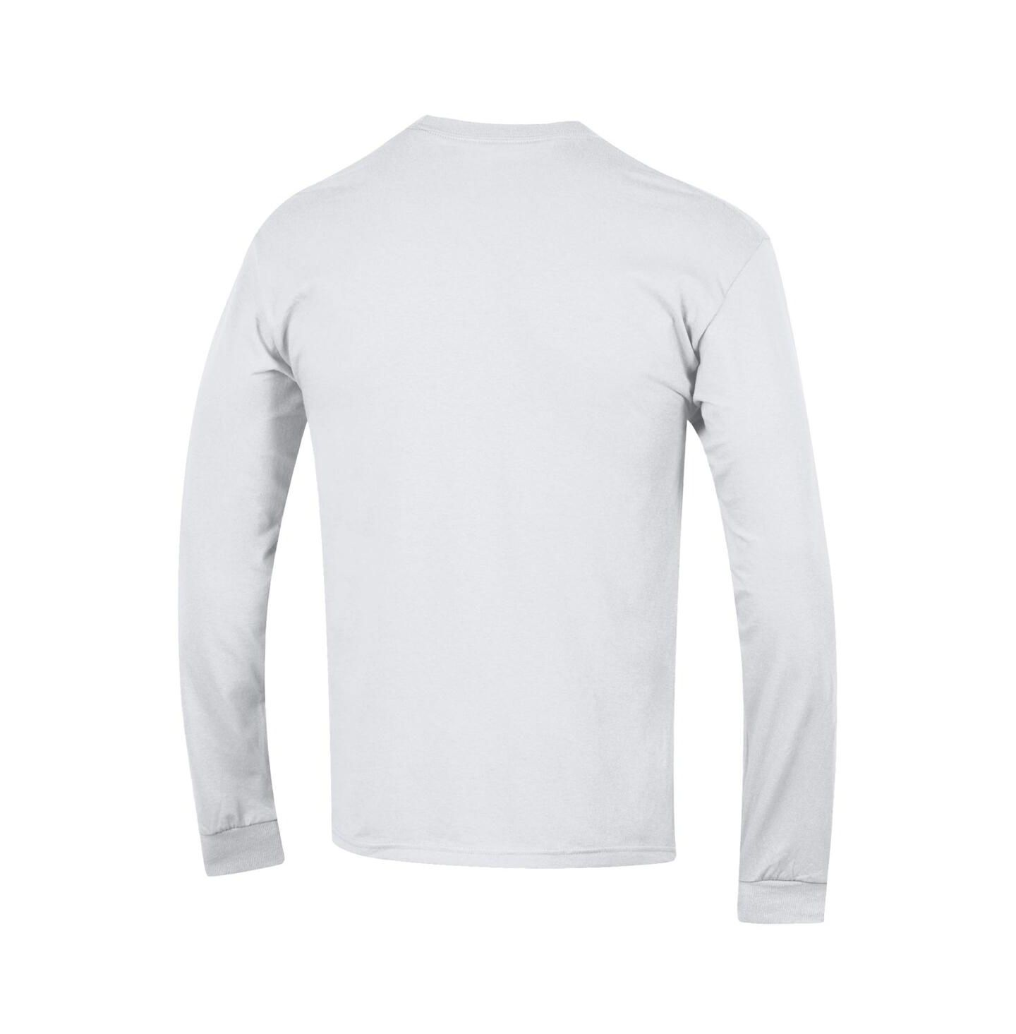 Мужская футболка Champion White Wisconsin Badgers Arch Over Logo 2-Hit Long Sleeve — фото 2