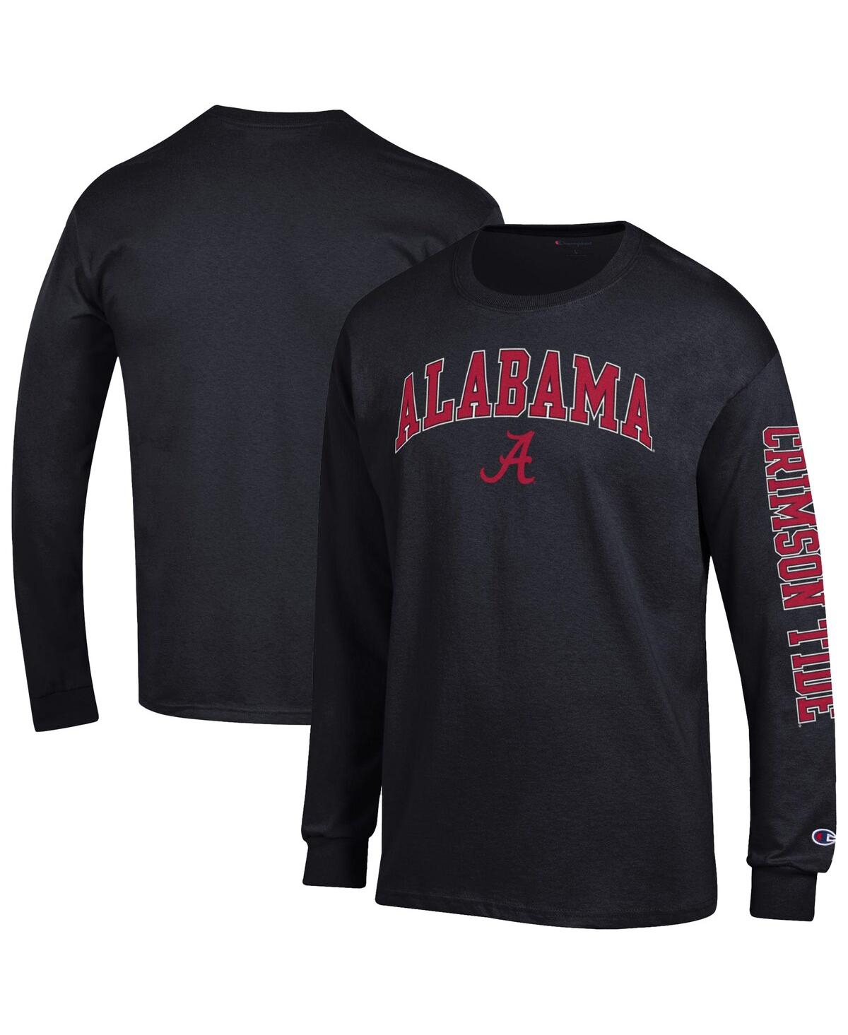 Champion Men's Crimson Alabama Tide Arch Over Logo 2-Hit Long Sleeve T-Shirt