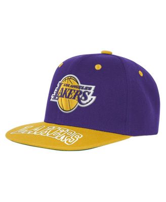 Outerstuff - Big Boys and Girls Purple/Gold Los Angeles Lakers Two-Tone Snapback Hat