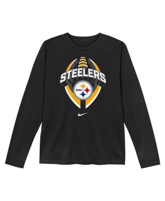 Preschool Black Pittsburgh Steelers Primetime Legend Icon&nbsp;Long Sleeve Performance T-Shirt