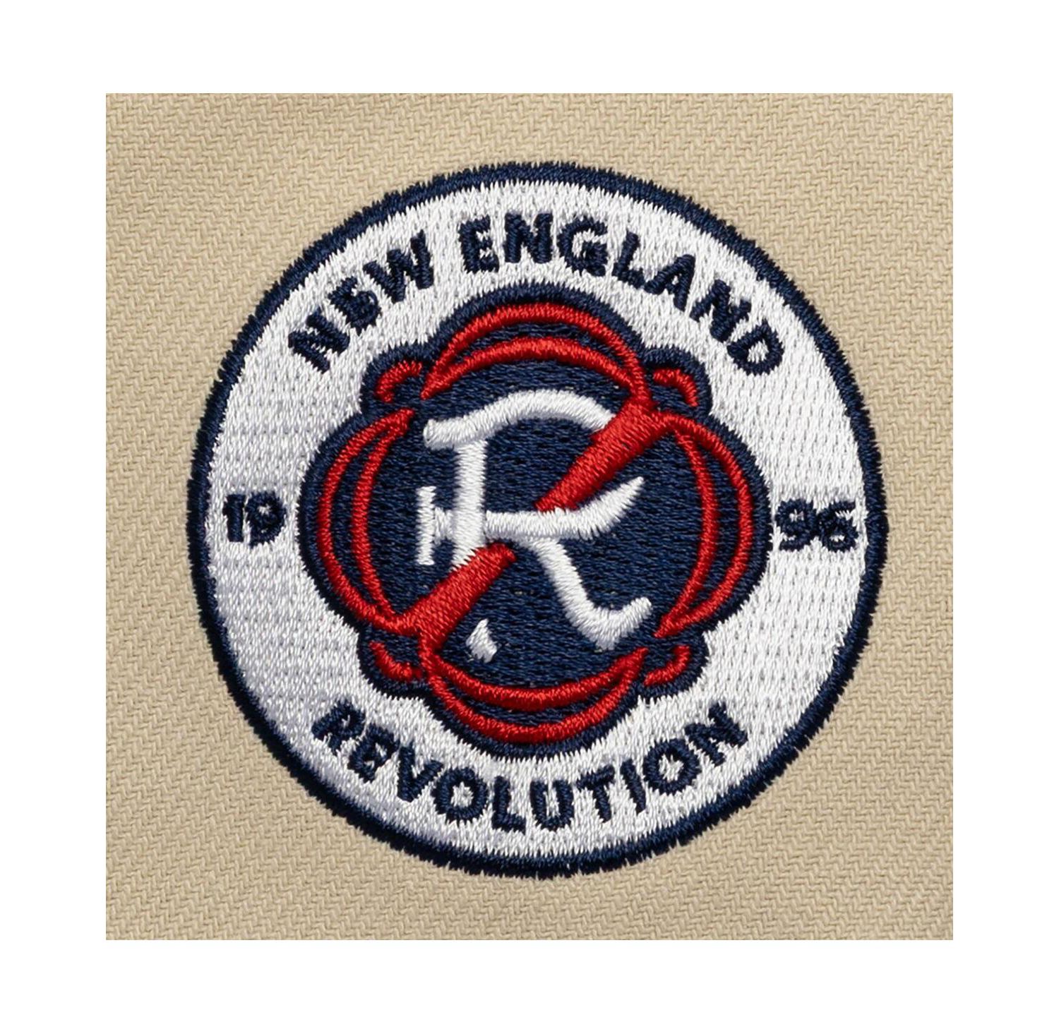 Men's Cream/Navy New England Revolution Upside Down Pro Pinch Snapback Hat