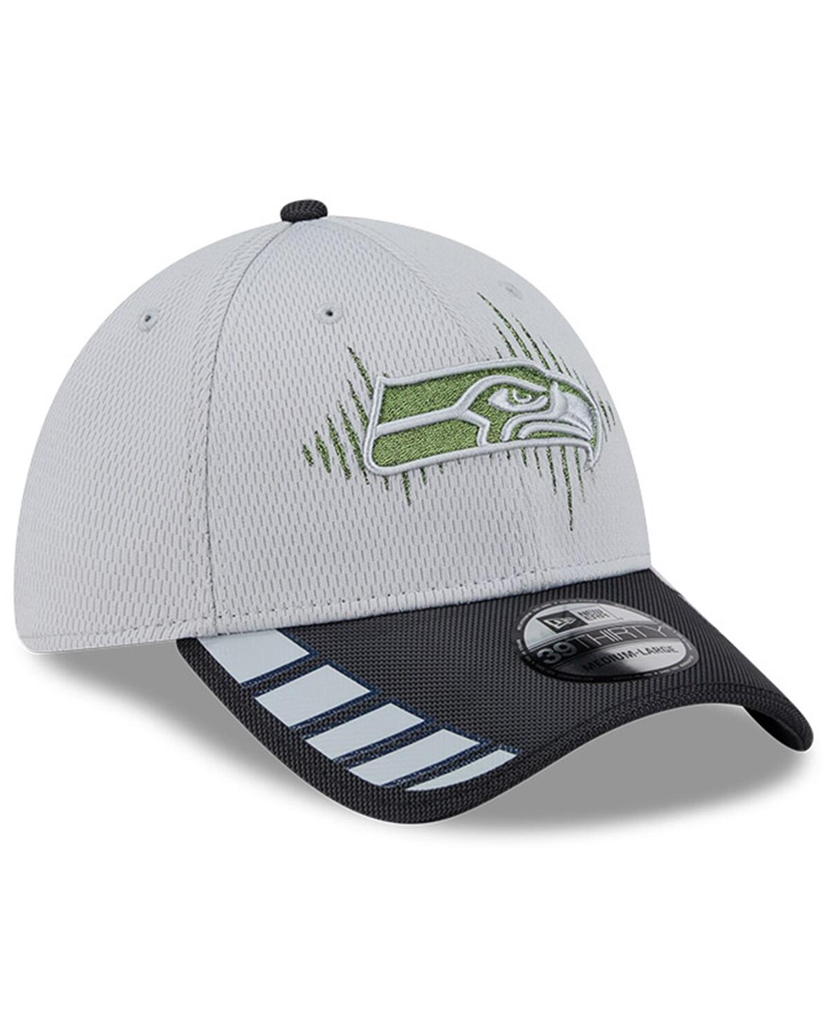 New Era Men's Wolf Gray Seattle Seahawks 2025 Rivalries Collection Fan Pack 39thirty Flex Hat In White
