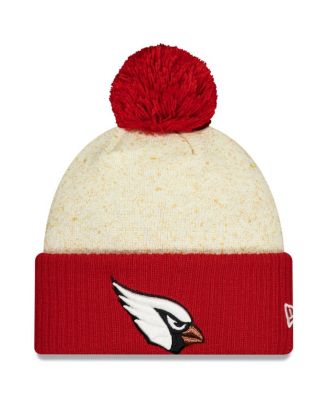 New Era - Men's Natural/Cardinal Arizona Cardinals 2025 Rivalries Collection Sideline Cuffed Pom with Knit Hat