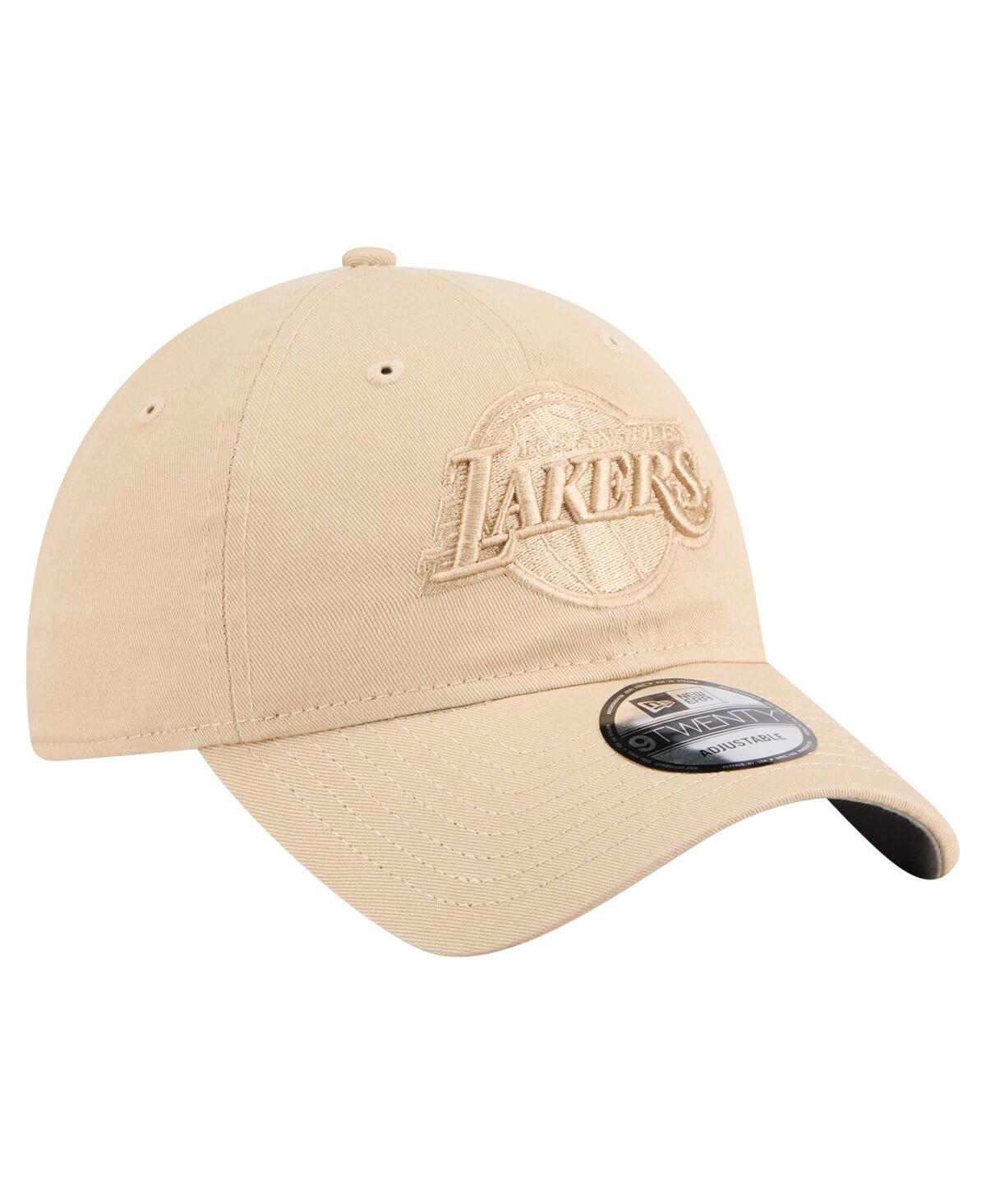 New Era Men's Khaki Los Angeles Lakers Color Pack Tonal 9twenty Adjustable Hat In Neutral