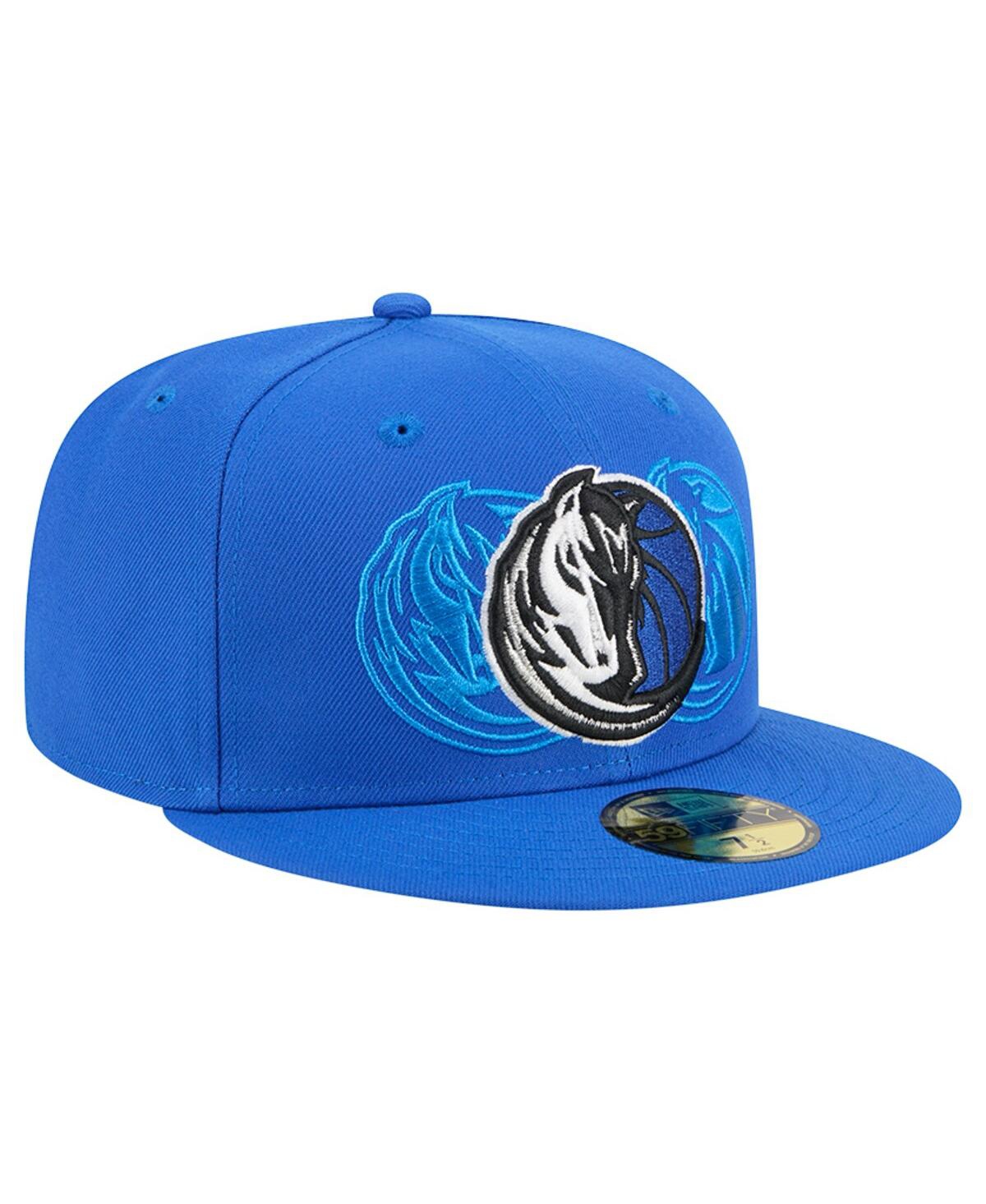 New Era Men's Blue Dallas Mavericks Tri-hit 59fifty Fitted Hat In Blue