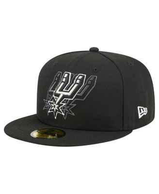 New Era - Men's Black San Antonio Spurs Tri-Hit 59Fifty Fitted Hat